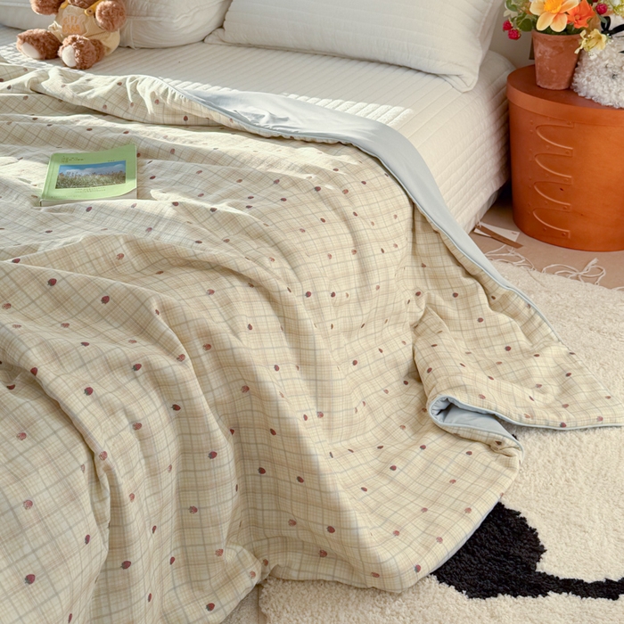 91家纺网 家纺一手货源 找家纺 （总）大彩家居 2026新款全棉双层纱凉感夏被