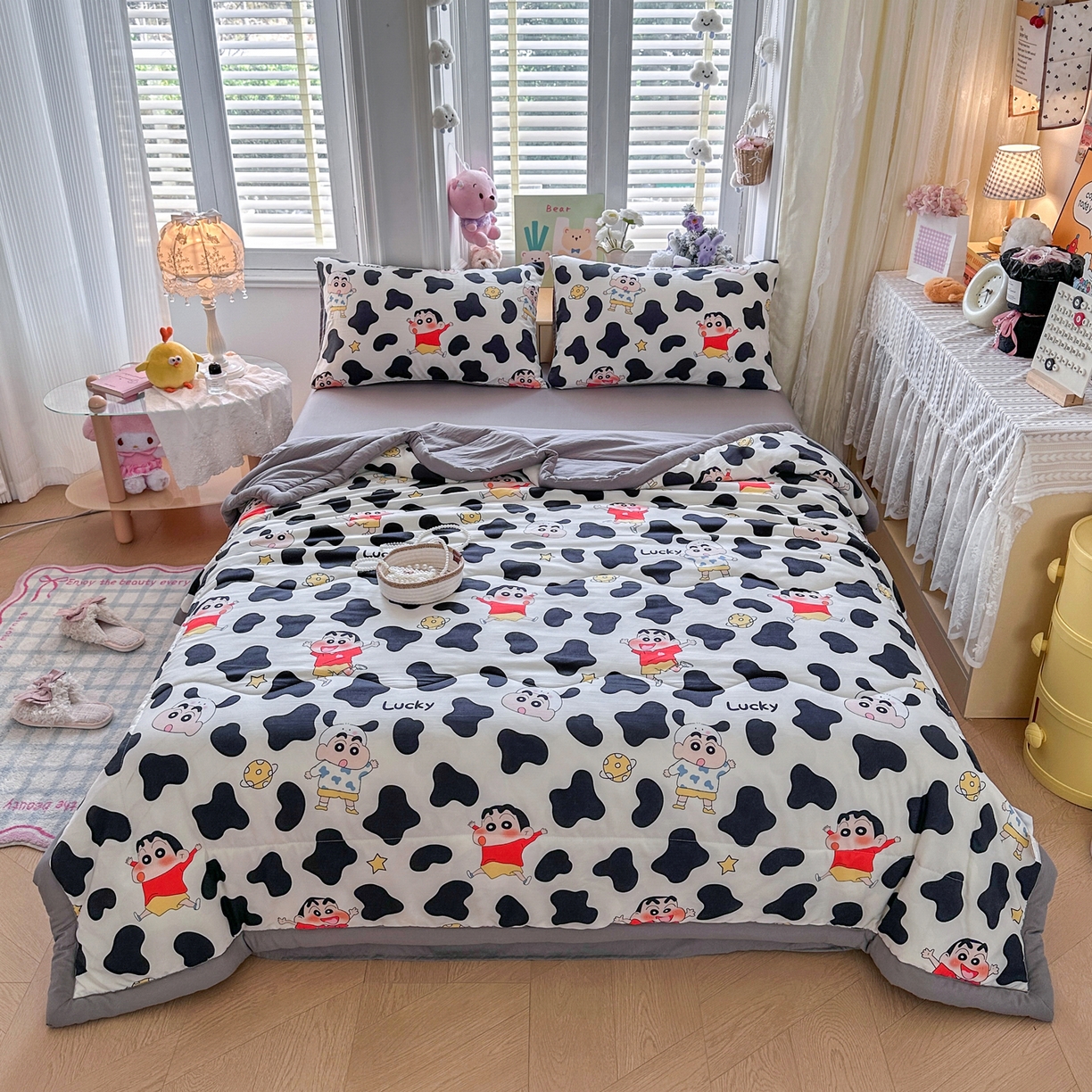 91家纺网 家纺一手货源 找家纺 优卡迪家纺馆 2026新款水洗云朵棉夏被四件套下载文件包含买家秀 动感涂鸭