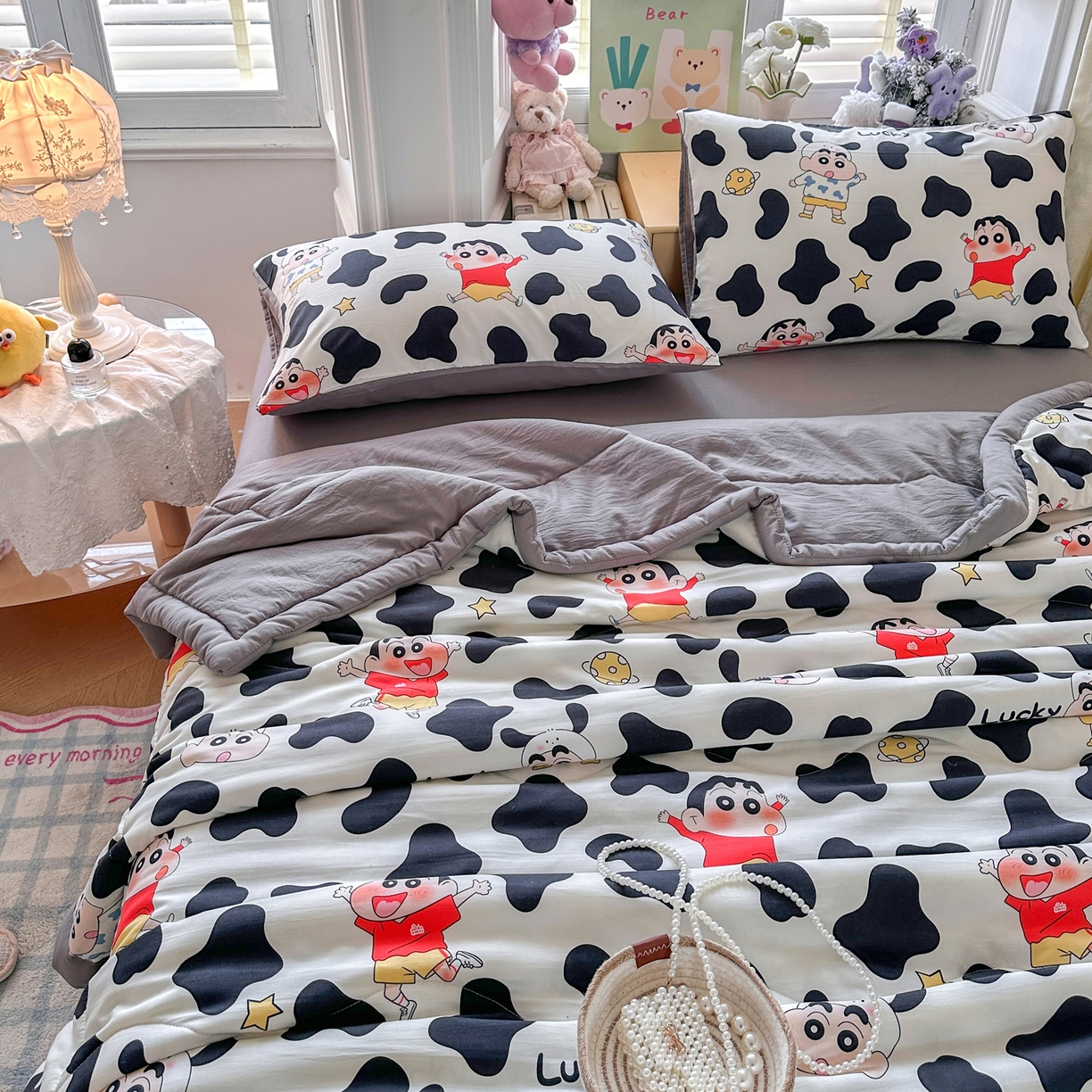 91家纺网 家纺一手货源 找家纺 优卡迪家纺馆 2026新款水洗云朵棉夏被四件套下载文件包含买家秀 动感涂鸭