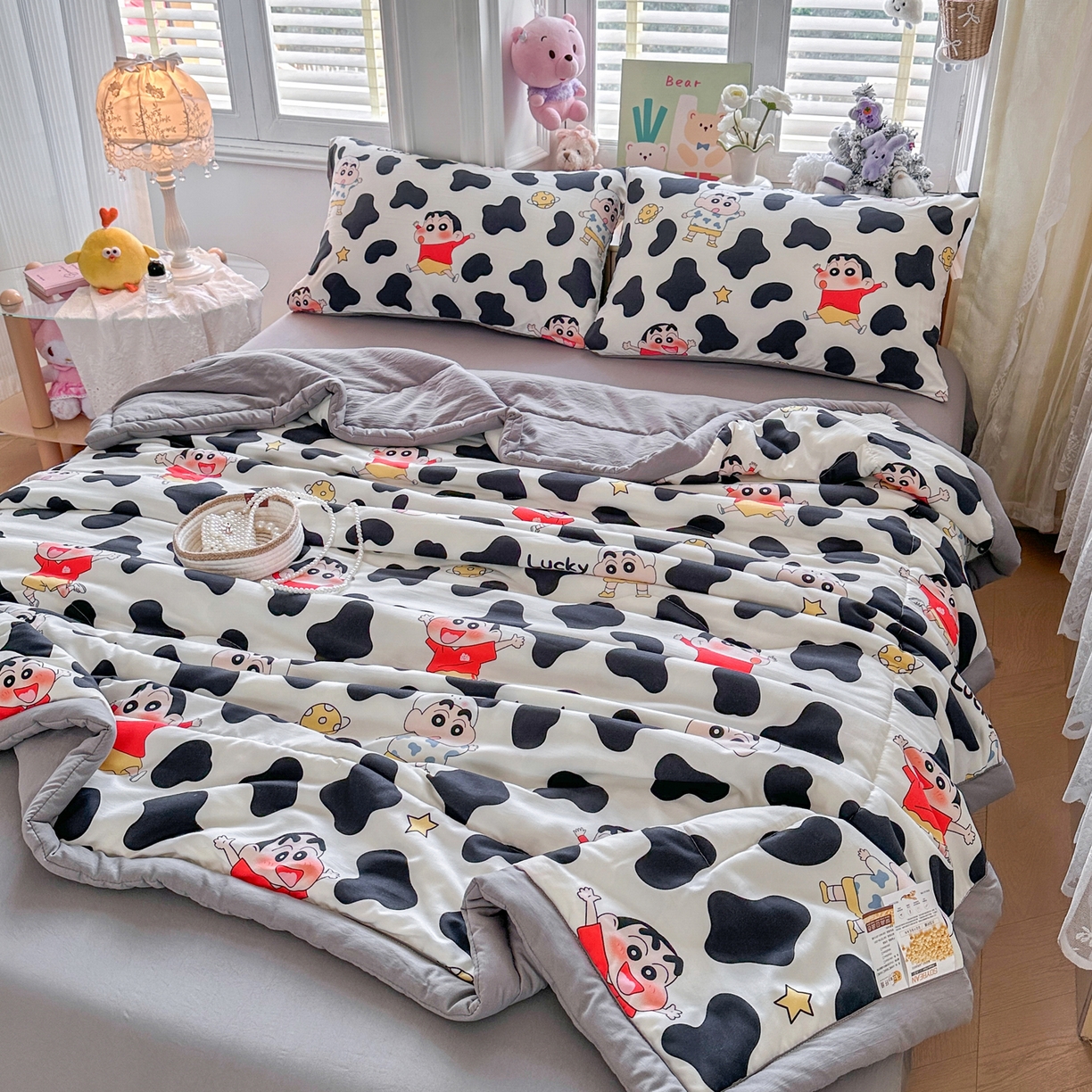 91家纺网 家纺一手货源 找家纺 优卡迪家纺馆 2026新款水洗云朵棉夏被四件套下载文件包含买家秀 动感涂鸭