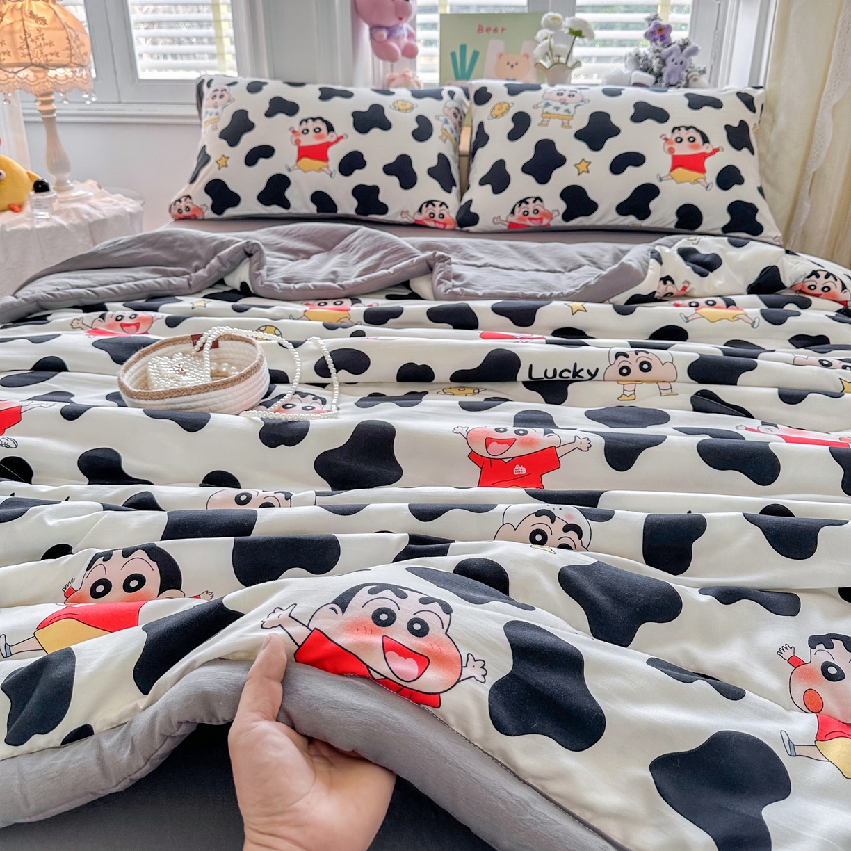 91家纺网 家纺一手货源 找家纺 优卡迪家纺馆 2026新款水洗云朵棉夏被四件套下载文件包含买家秀 动感涂鸭