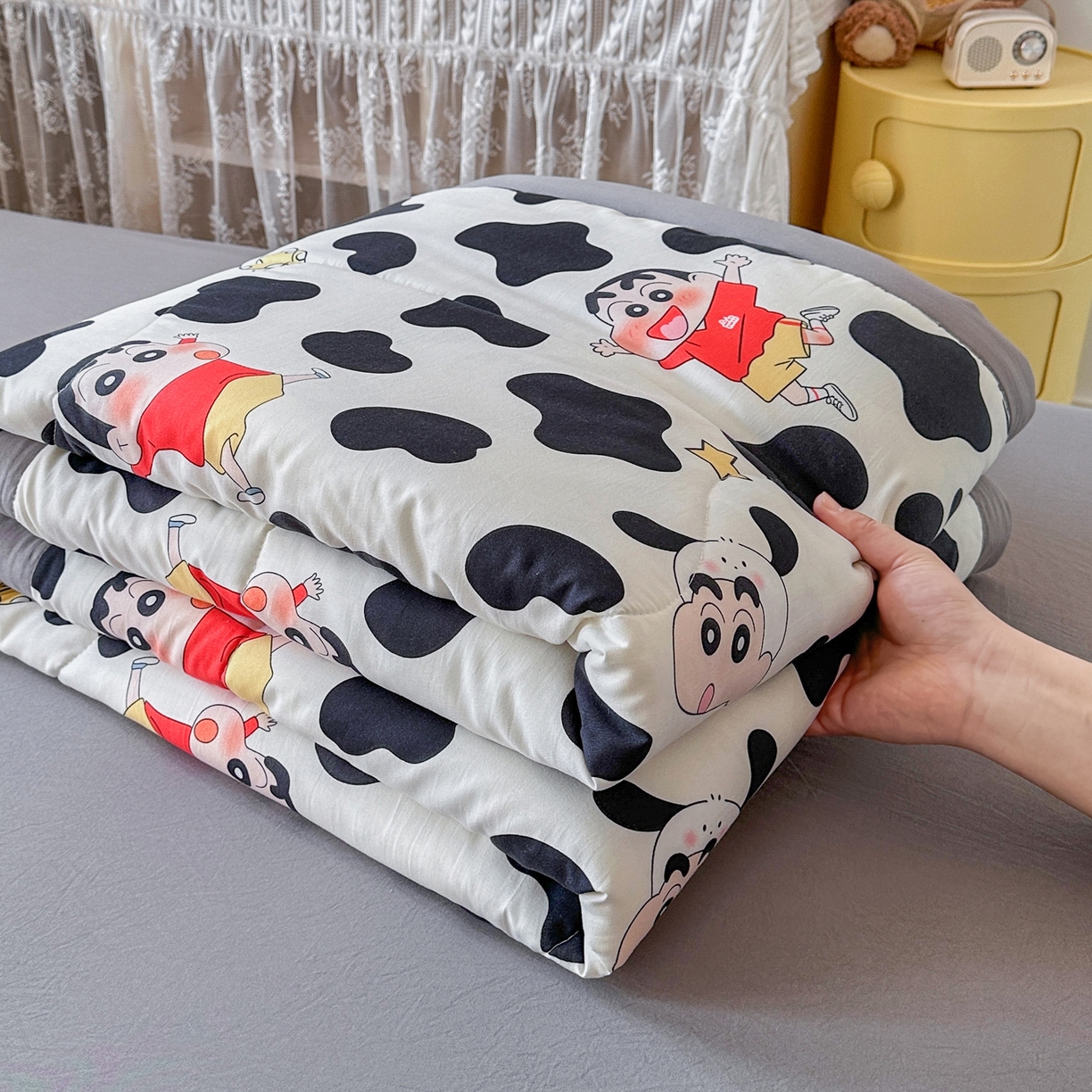 91家纺网 家纺一手货源 找家纺 优卡迪家纺馆 2026新款水洗云朵棉夏被四件套下载文件包含买家秀 动感涂鸭