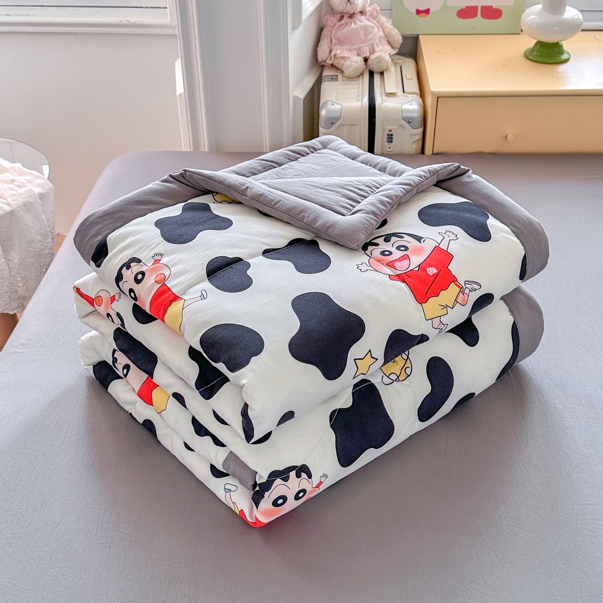 91家纺网 家纺一手货源 找家纺 优卡迪家纺馆 2026新款水洗云朵棉夏被四件套下载文件包含买家秀 动感涂鸭