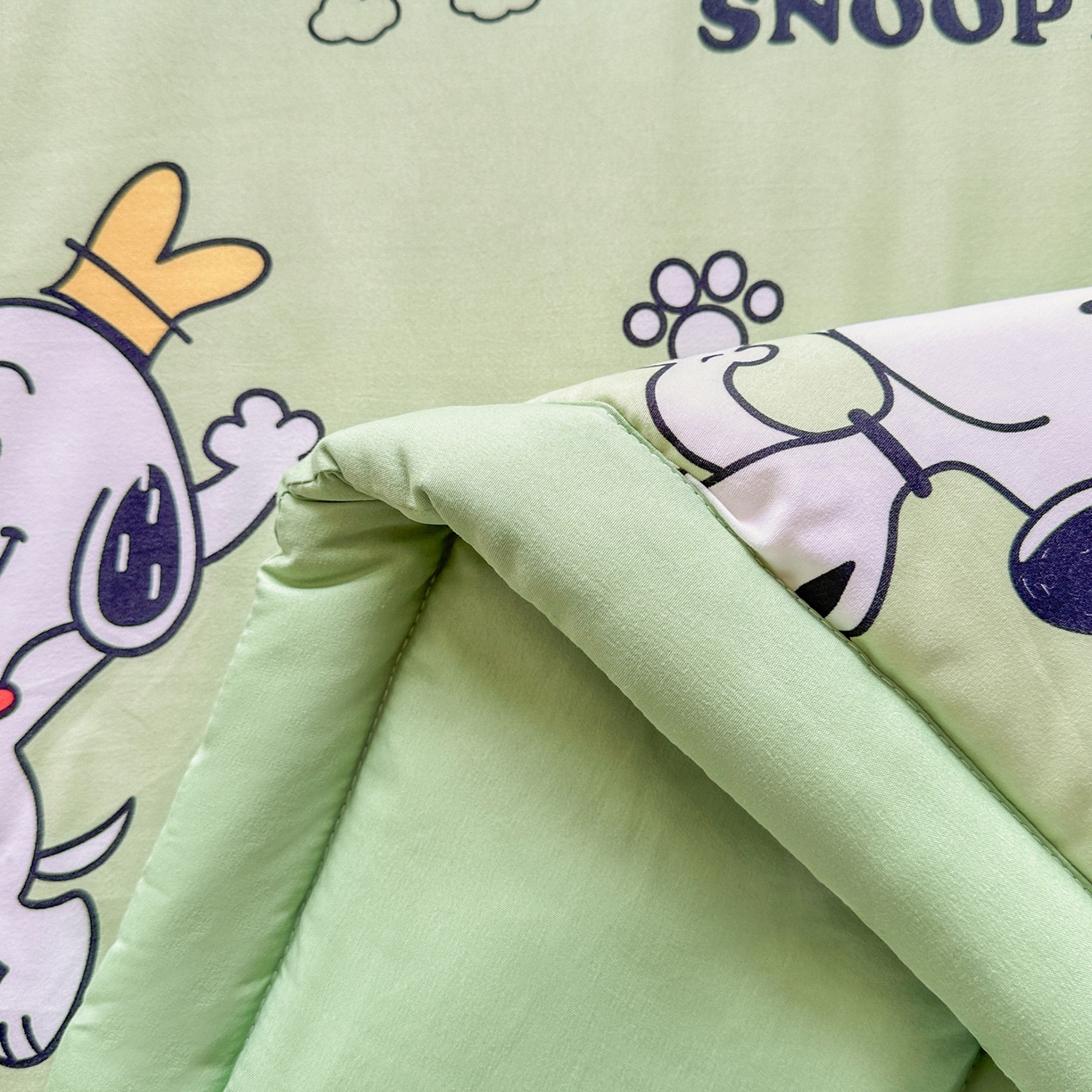 91家纺网 家纺一手货源 找家纺 优卡迪家纺馆 2026新款水洗云朵棉夏被四件套下载文件包含买家秀 花生布丁狗