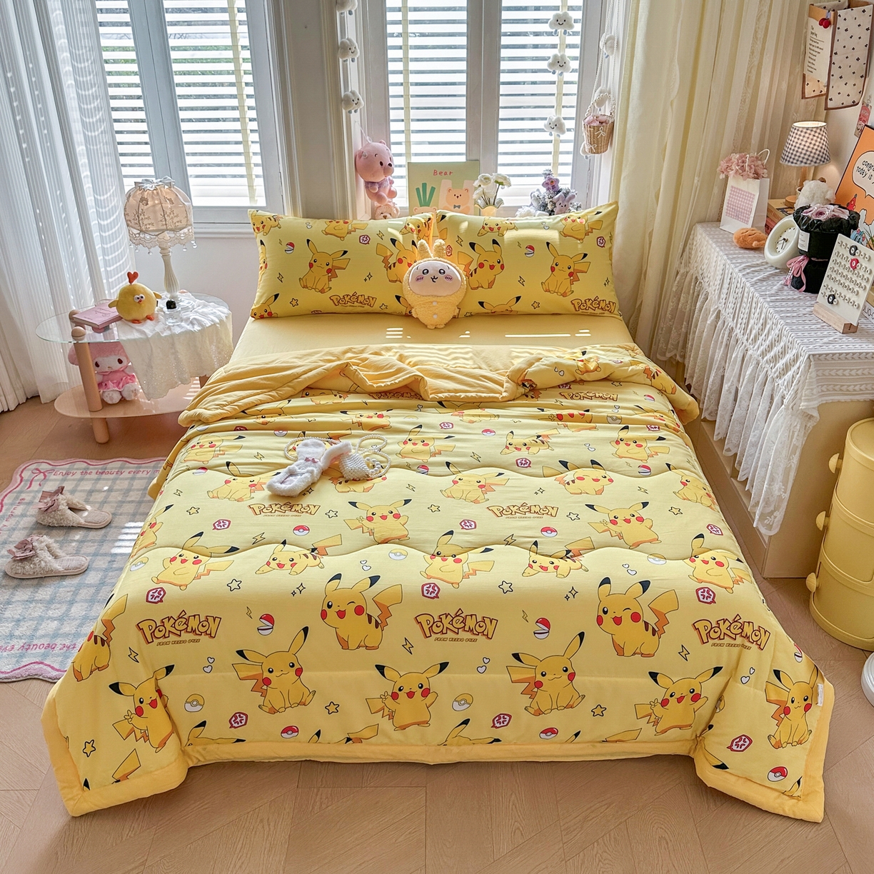 91家纺网 家纺一手货源 找家纺 优卡迪家纺馆 2026新款水洗云朵棉夏被四件套下载文件包含买家秀 闪电宝宝