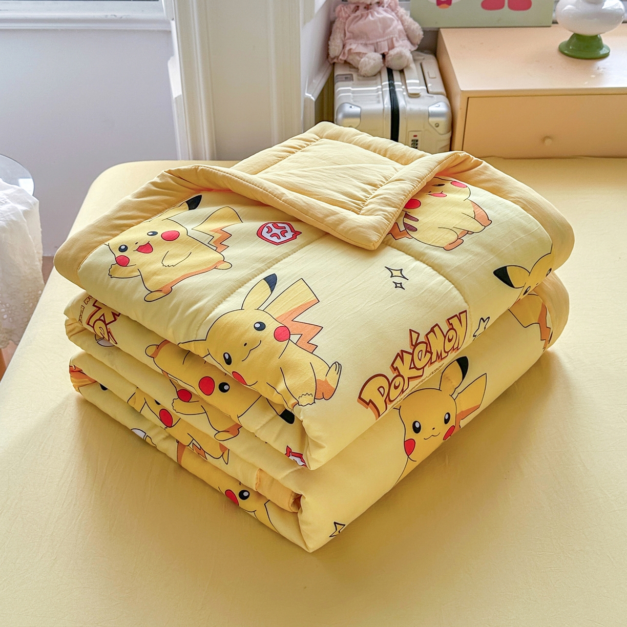 91家纺网 家纺一手货源 找家纺 优卡迪家纺馆 2026新款水洗云朵棉夏被四件套下载文件包含买家秀 闪电宝宝