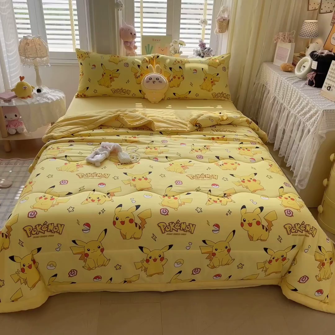 91家纺网 家纺一手货源 找家纺 优卡迪家纺馆 2026新款水洗云朵棉夏被四件套下载文件包含买家秀 闪电宝宝