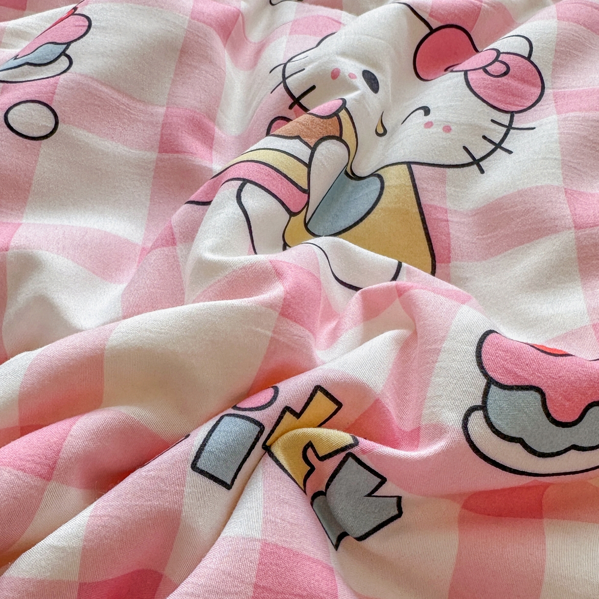 91家纺网 家纺一手货源 找家纺 优卡迪家纺馆 2026新款水洗云朵棉夏被四件套下载文件包含买家秀 甜梦小喵