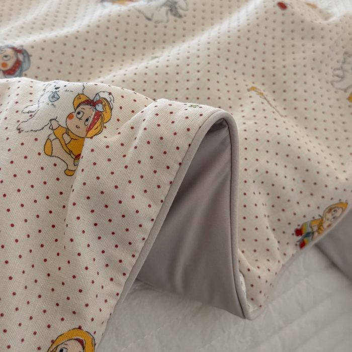 91家纺网 家纺一手货源 找家纺 大彩家居 2026新款全棉双层纱凉感夏被 极地童话