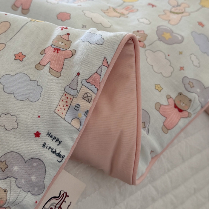 91家纺网 家纺一手货源 找家纺 大彩家居 2026新款全棉双层纱凉感夏被 梦幻城堡