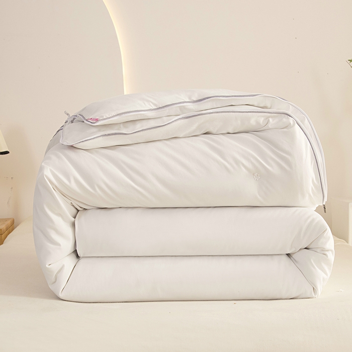 91家纺网 家纺一手货源 找家纺 禹祥家纺 2026新款拉链款二合一子母被蚕蛹蛋白春秋被冬被加厚被子被芯 白色