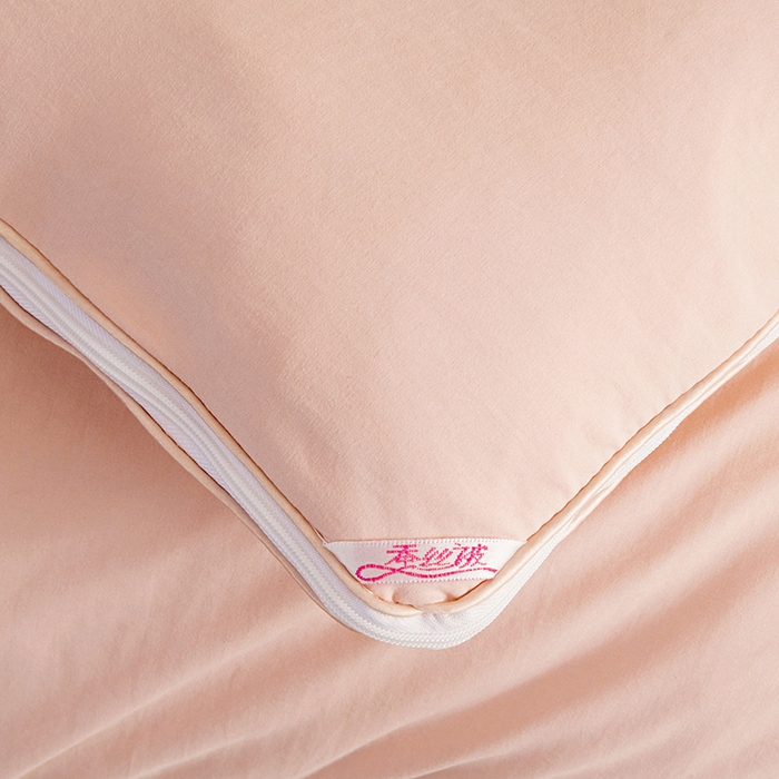 91家纺网 家纺一手货源 找家纺 禹祥家纺 2026新款拉链款二合一子母被蚕蛹蛋白春秋被冬被加厚被子被芯 粉色