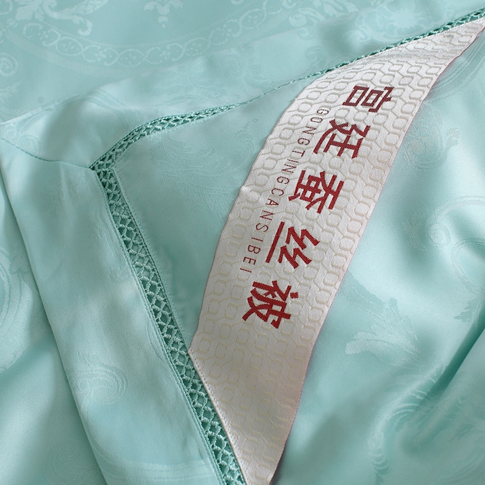 91家纺网 家纺一手货源 找家纺 禹祥家纺 2026顶级绒提花手工榨蚕丝被夏被春秋被冬被子母被被芯双人夏季空调被（支持质检） 青色