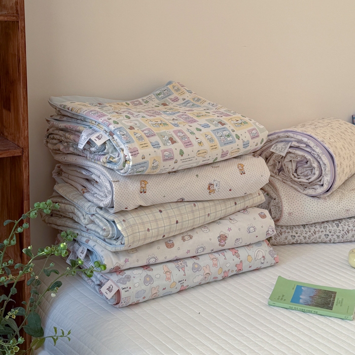 91家纺网 家纺一手货源 找家纺 大彩家居 2026新款全棉双层纱凉感夏被 组合