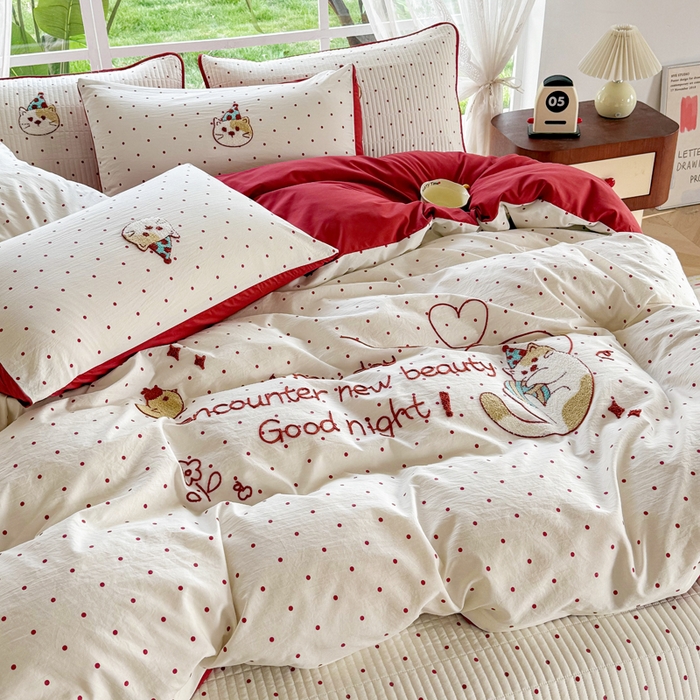 91家纺网 家纺一手货源 找家纺 恋佳居 2026新款毛巾绣古法棉单品被套被套单件 花野遇美