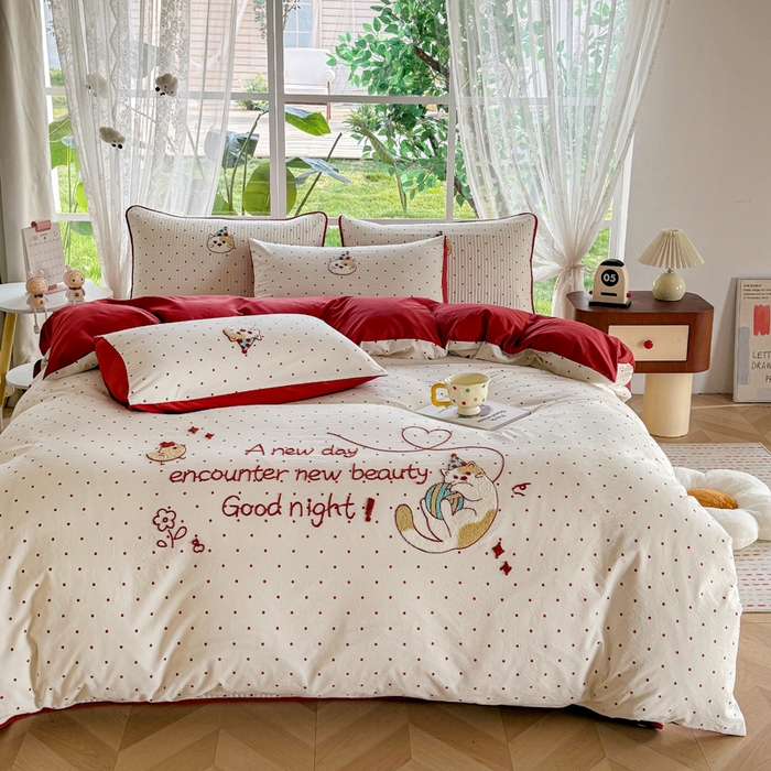 91家纺网 家纺一手货源 找家纺 恋佳居 2026新款毛巾绣古法棉单品被套被套单件 花野遇美