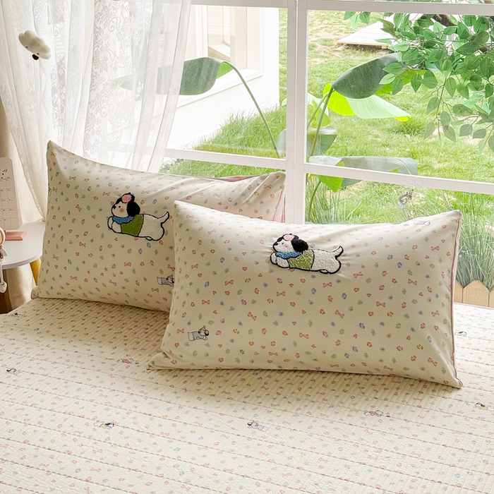 91家纺网 家纺一手货源 找家纺 恋佳居 2026新款毛巾绣古法棉单品被套被套单件 软萌时光