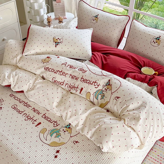 91家纺网 家纺一手货源 找家纺 恋佳居 2026新款毛巾绣古法棉单品被套被套单件 花野遇美