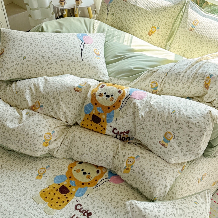 91家纺网 家纺一手货源 找家纺 恋佳居 2026新款毛巾绣古法棉单品被套被套单件 花狮轻梦