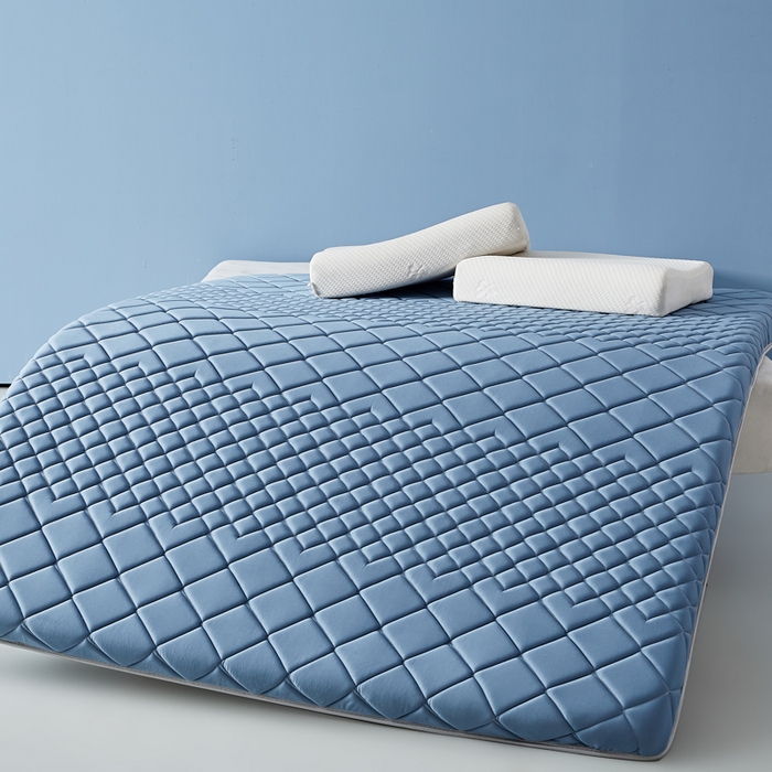 91家纺网 家纺一手货源 找家纺 优莱床垫 2026新款针织棉记忆海绵单边款床垫 艾玛格记忆棉单边蓝色