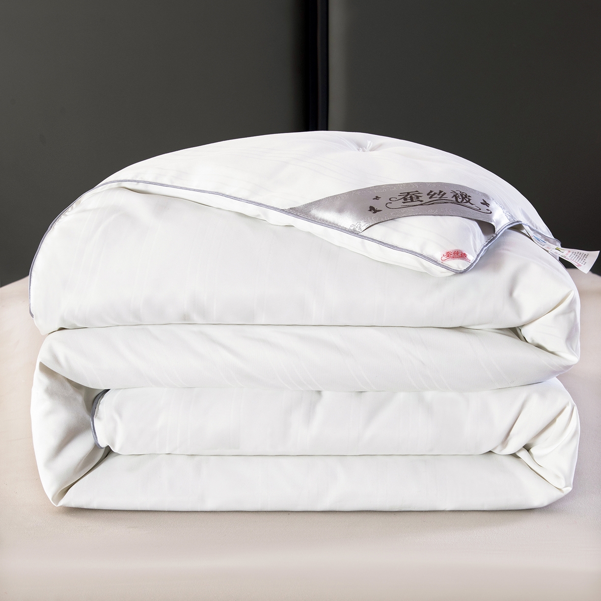 禹祥家纺 2026新款爆款手工蚕丝被直播春秋被宿舍冬被子母被被子被芯拉链款 白色