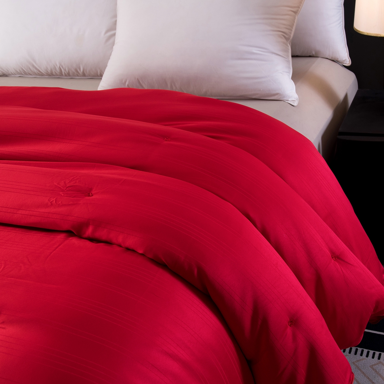 91家纺网 家纺一手货源 找家纺 禹祥家纺 2026新款爆款手工蚕丝被直播春秋被宿舍冬被子母被被子被芯拉链款 红色