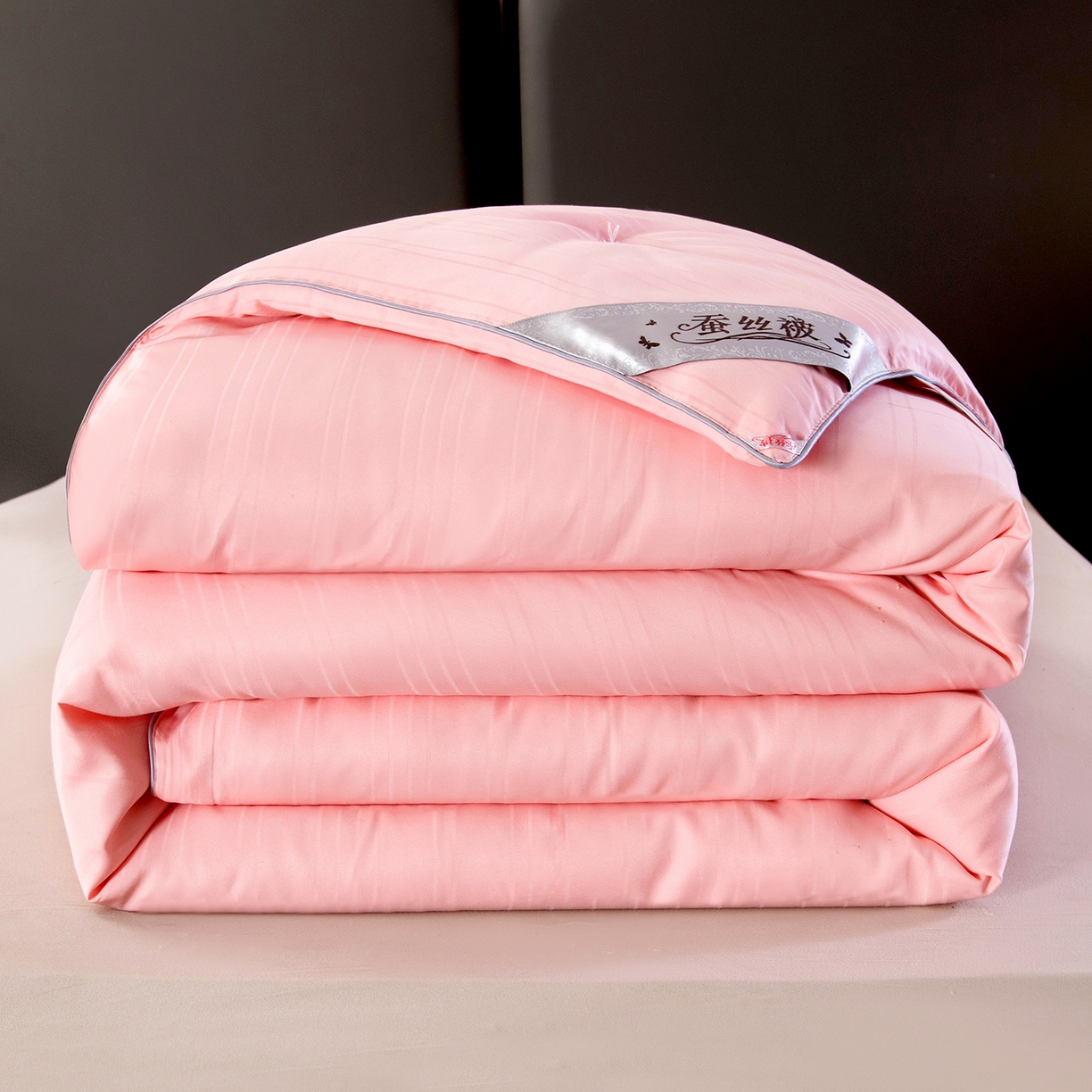 禹祥家纺 2026新款爆款手工蚕丝被直播春秋被宿舍冬被子母被被子被芯拉链款 粉色