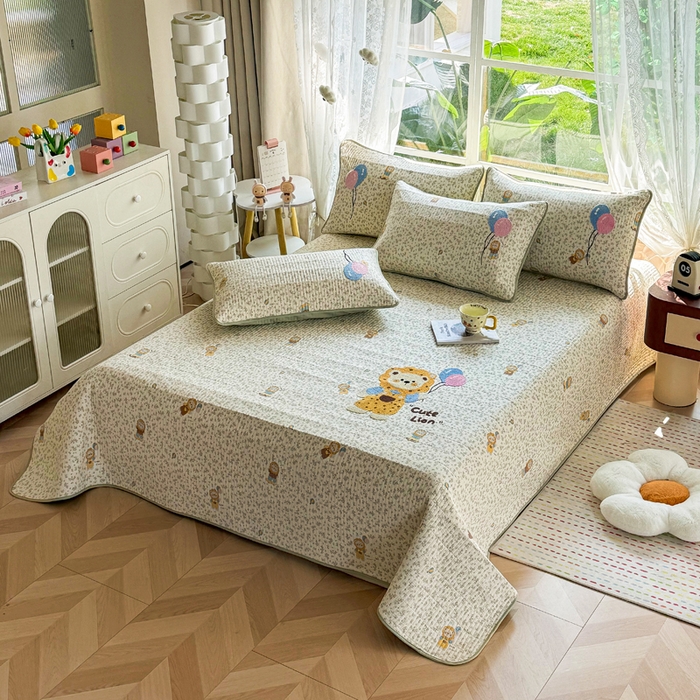 恋佳居 2026新款毛巾绣古法棉单品床盖床盖单件 花狮轻梦