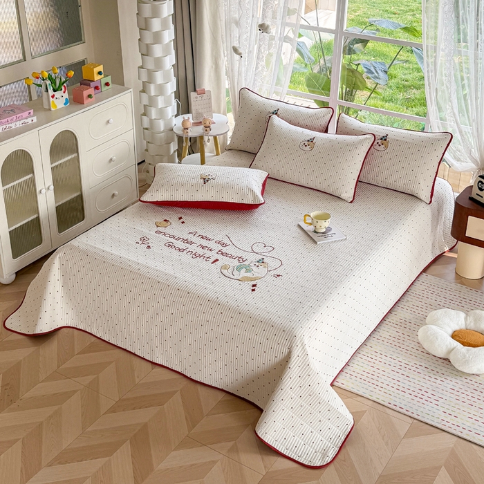 恋佳居 2026新款毛巾绣古法棉单品床盖床盖单件 花野遇美