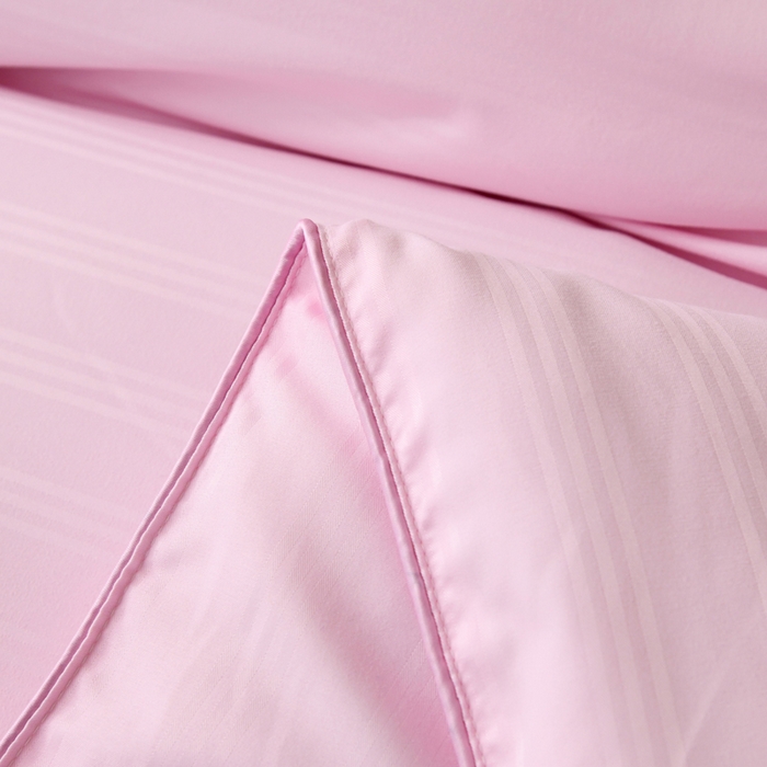 91家纺网 家纺一手货源 找家纺 禹祥家纺 2026轻奢丝滑裸感全棉纯棉提花蚕丝被被子被芯 粉