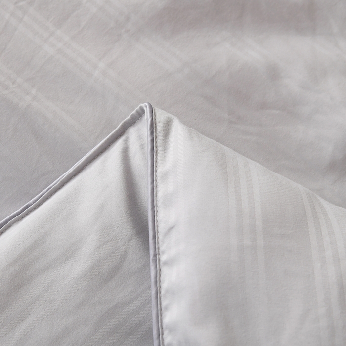 91家纺网 家纺一手货源 找家纺 禹祥家纺 2026轻奢丝滑裸感全棉纯棉提花蚕丝被被子被芯 灰