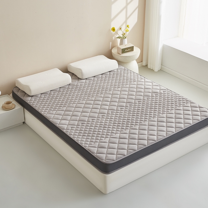 91家纺网 家纺一手货源 找家纺 优莱床垫 2026新款针织棉记忆海绵立体款床垫 艾玛格法莱绒记忆棉立体灰