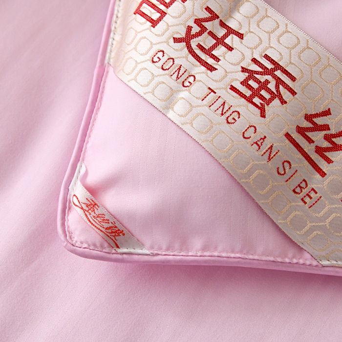 91家纺网 家纺一手货源 找家纺 禹祥家纺 2026新款小提花经典蚕丝被子母被 小提花经典-粉