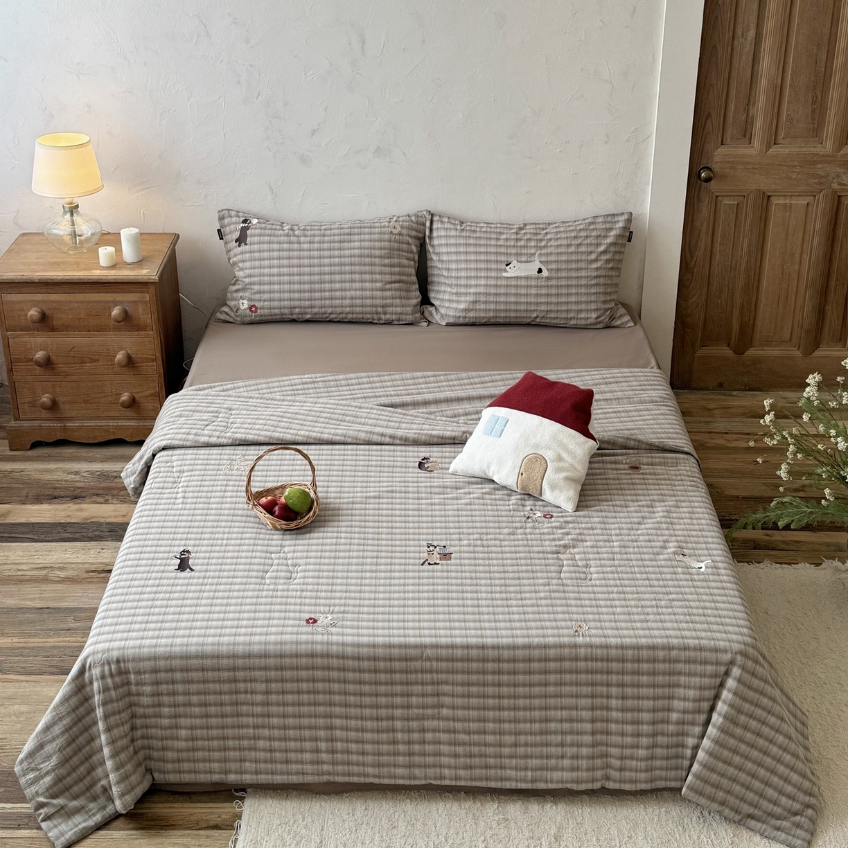 91家纺网 家纺一手货源 找家纺 （总）鹿班家居 2026夏季新品水洗棉夏被夏凉被空调被-小猫乐园（标准会员-20元）