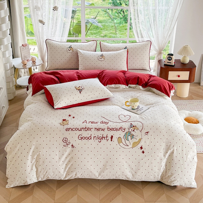 91家纺网 家纺一手货源 找家纺 恋佳居 2026新款毛巾绣古法棉单品床笠床笠单件 花野遇美