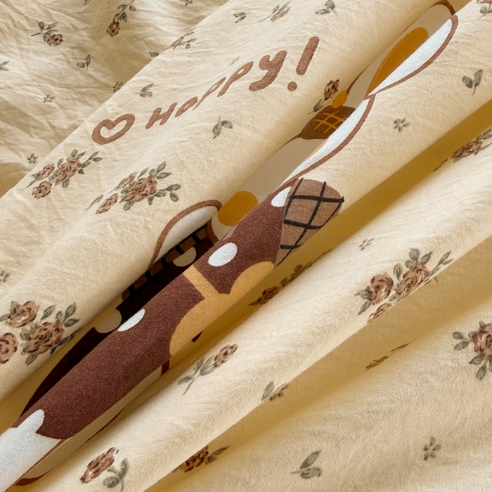 91家纺网 家纺一手货源 找家纺 恋佳居 2026新款毛巾绣古法棉单品床笠床笠单件 花兔小叙