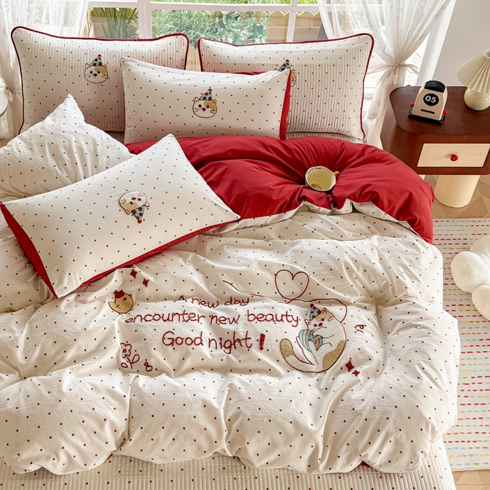 91家纺网 家纺一手货源 找家纺 恋佳居 2026新款毛巾绣古法棉单品床笠床笠单件 花野遇美