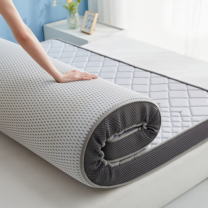 91家纺网 家纺一手货源 找家纺 优莱床垫 2026新款针织棉记忆海绵立体款床垫 艾玛格记忆棉立体灰