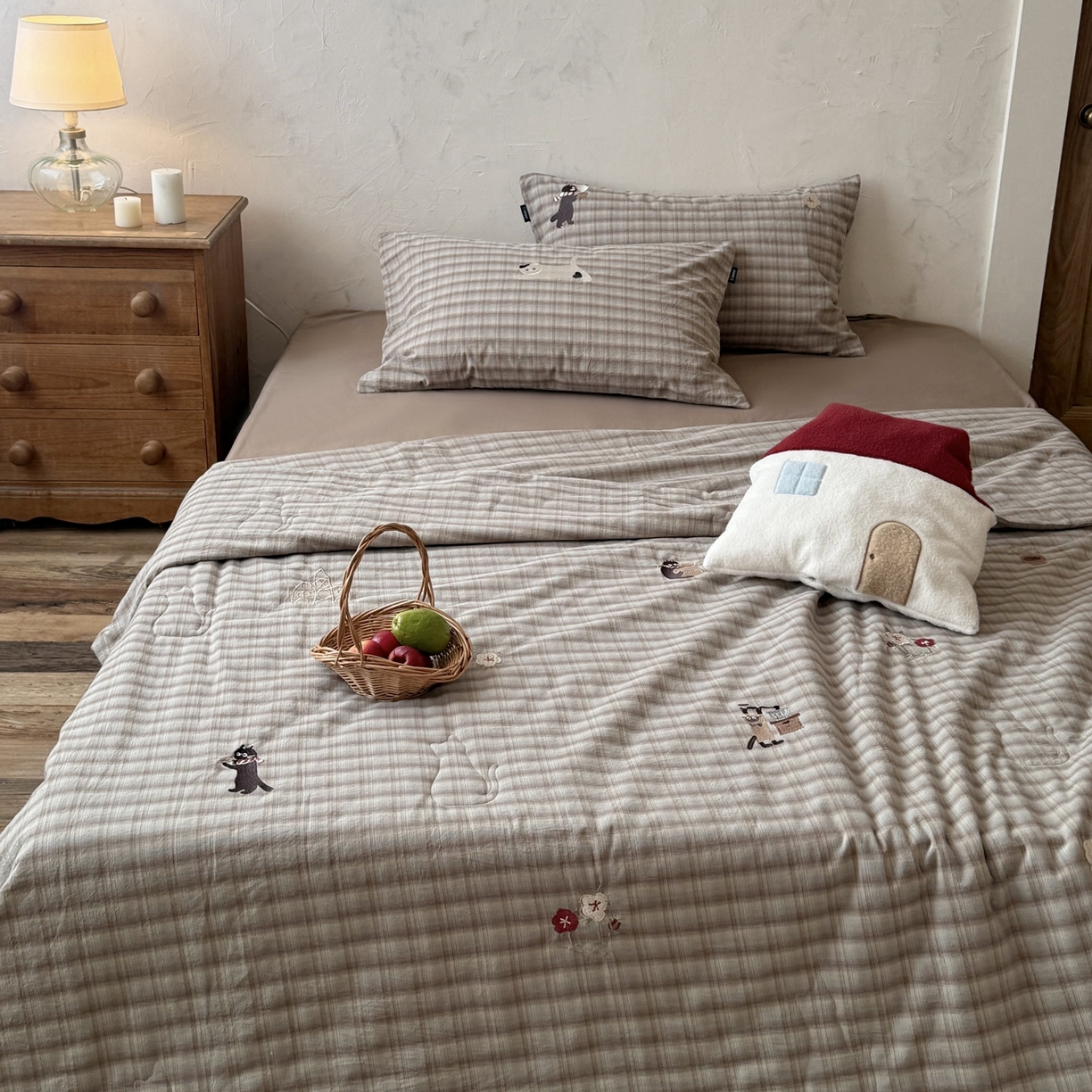 91家纺网 家纺一手货源 找家纺 （总）鹿班家居 2026夏季新品水洗棉夏被夏凉被空调被-小猫乐园（标准会员-20元）