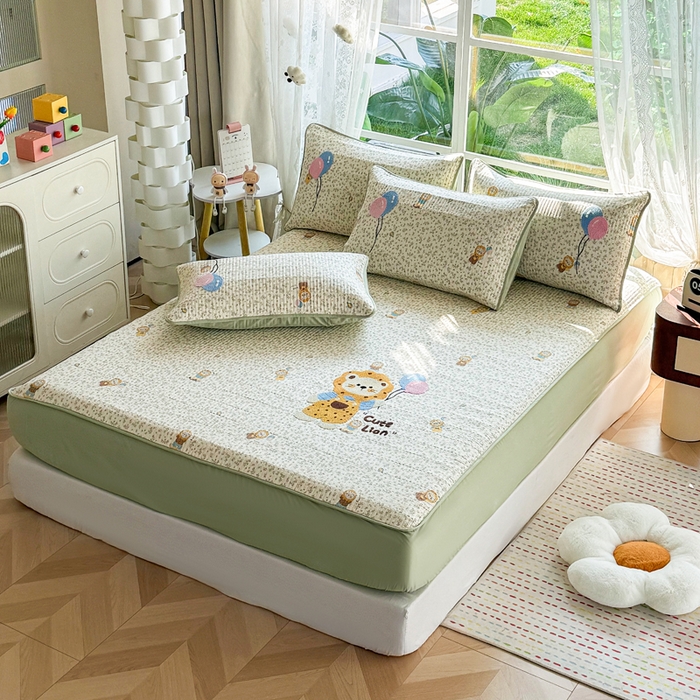 91家纺网 家纺一手货源 找家纺 恋佳居 2026新款毛巾绣古法棉单品床笠床笠单件 花狮轻梦