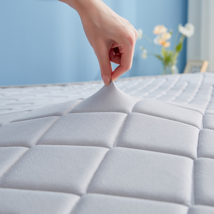 91家纺网 家纺一手货源 找家纺 优莱床垫 2026新款针织棉记忆海绵立体款床垫 艾玛格记忆棉立体灰