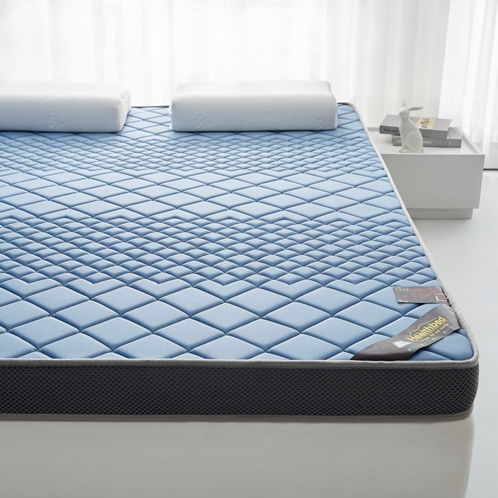 91家纺网 家纺一手货源 找家纺 优莱床垫 2026新款针织棉记忆海绵立体款床垫 艾玛格记忆棉立体蓝色