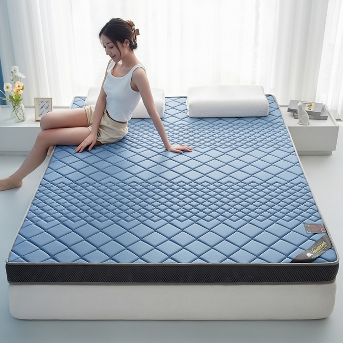 91家纺网 家纺一手货源 找家纺 优莱床垫 2026新款针织棉记忆海绵立体款床垫 艾玛格记忆棉立体蓝色