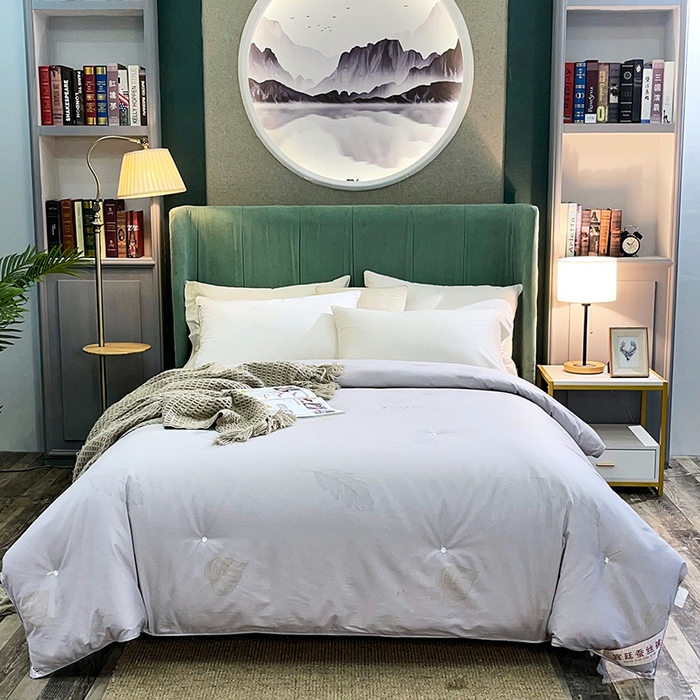 91家纺网 家纺一手货源 找家纺 禹祥家纺 2026新款全棉蚕丝被被子被芯冬被子母被提花蚕丝被 被子被芯 摇叶