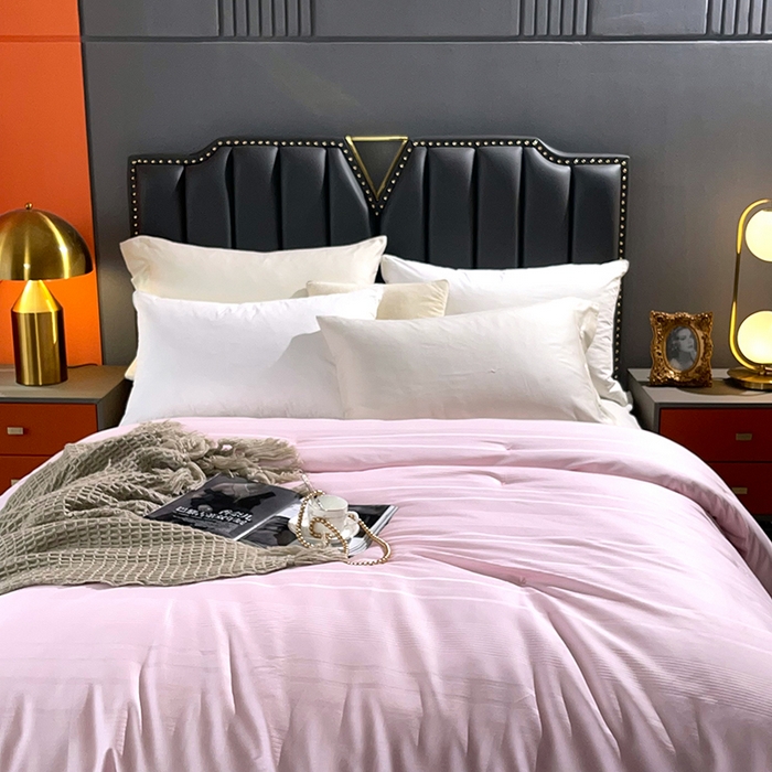 91家纺网 家纺一手货源 找家纺 禹祥家纺 2026新款全棉蚕丝被被子被芯冬被子母被提花蚕丝被 被子被芯 轻轻语录粉色