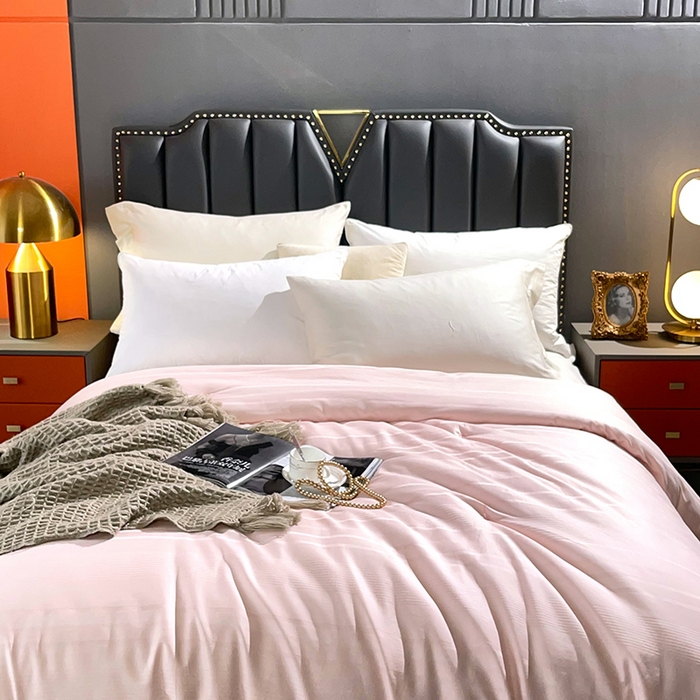 91家纺网 家纺一手货源 找家纺 禹祥家纺 2026新款全棉蚕丝被被子被芯冬被子母被提花蚕丝被 被子被芯 轻轻语录玉色