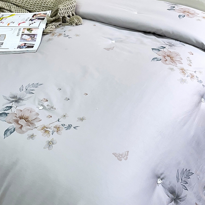 91家纺网 家纺一手货源 找家纺 禹祥家纺 2026新款全棉蚕丝被被子被芯冬被子母被提花蚕丝被 被子被芯 心愿灰