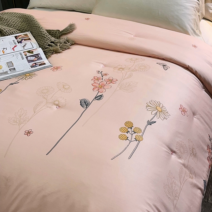 91家纺网 家纺一手货源 找家纺 禹祥家纺 2026新款全棉蚕丝被被子被芯冬被子母被提花蚕丝被 被子被芯 伊人玉