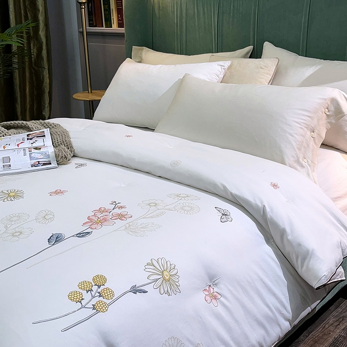 91家纺网 家纺一手货源 找家纺 禹祥家纺 2026新款全棉蚕丝被被子被芯冬被子母被提花蚕丝被 被子被芯 伊人白