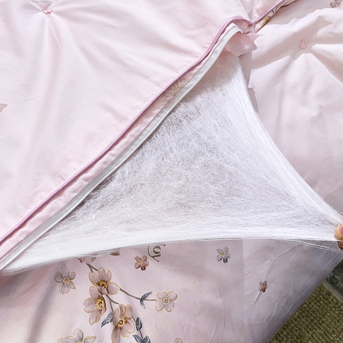 91家纺网 家纺一手货源 找家纺 禹祥家纺 2026新款全棉蚕丝被被子被芯冬被子母被提花蚕丝被 被子被芯 心愿粉